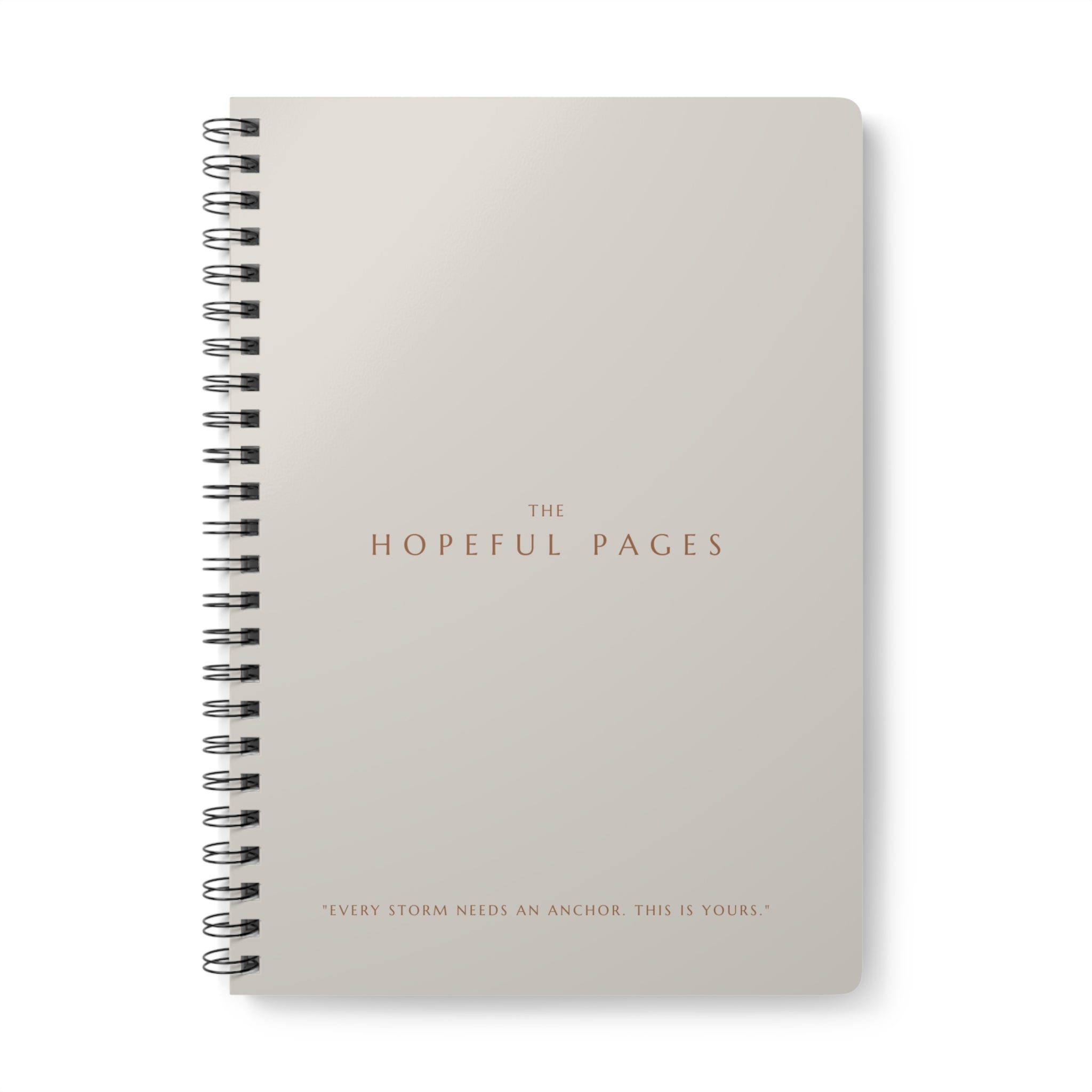 Hopeful Pages A5 Wirobound Notebook — Softcover Lined Journal for Gratitude & Daily Notes