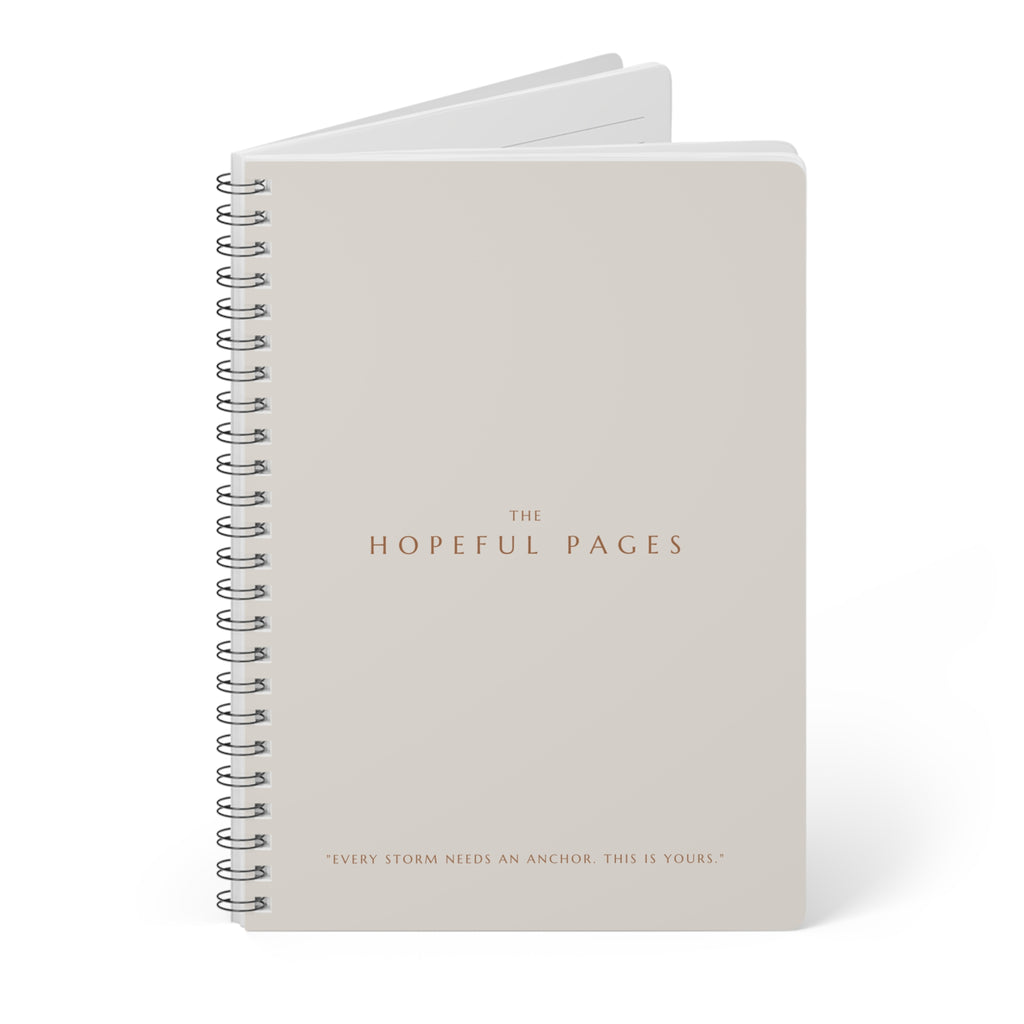 Hopeful Pages A5 Wirobound Notebook — Softcover Lined Journal for Gratitude & Daily Notes