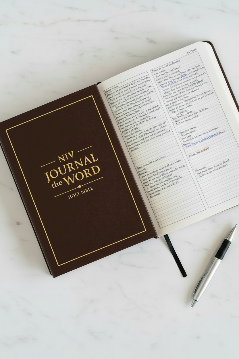 NIV Journal the Word Bible — Double-Column Leathersoft