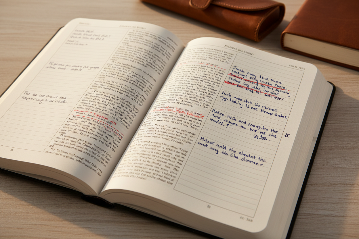 NIV Journal the Word Bible — Double-Column Leathersoft